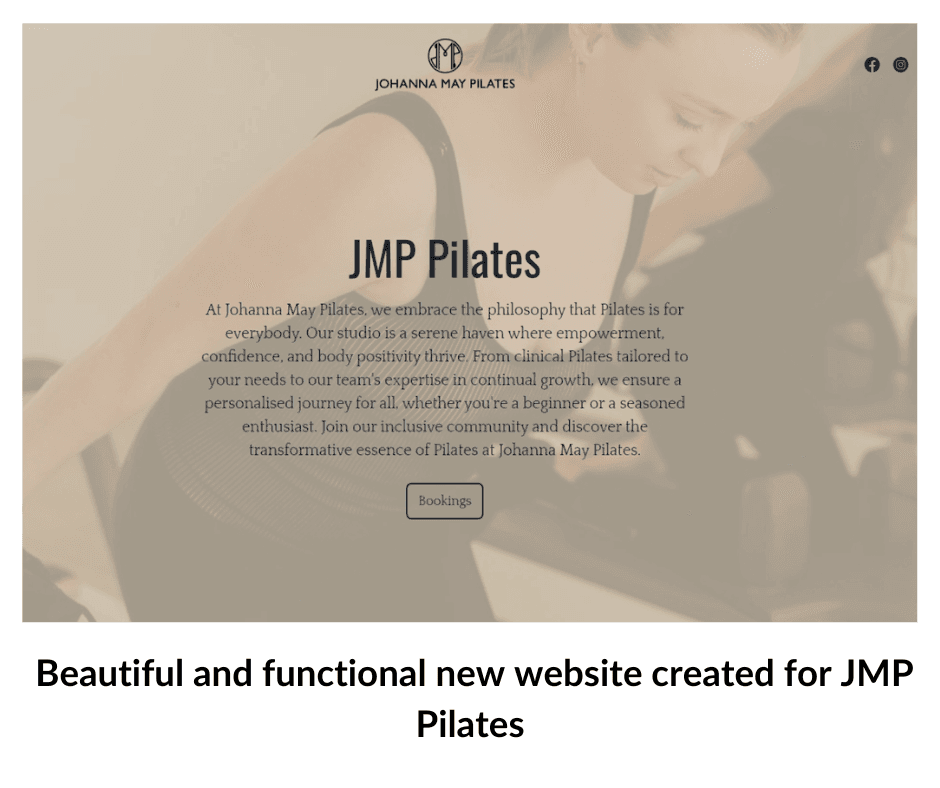 Website built for Johanna May Pilates